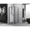 Mexen Exo-B Duo отваряема душ кабина 70 x 70 см, прозрачна, черна - 814-070-070-70-00