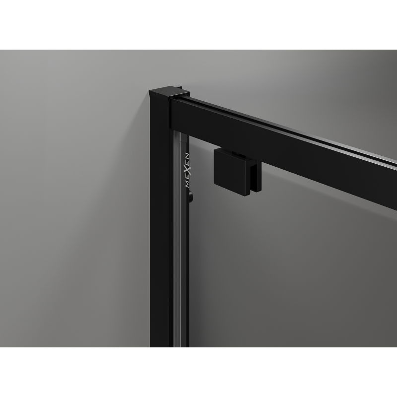 Mexen Exo душ кабина с отваряща се врата 70 x 85 см, прозрачна, черна - 8181-070-085-70-00