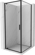 Mexen Exo кабина за душ с отваряема врата 90 x 90 см, прозрачна, черна - 8181-090-090-70-00