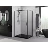 Mexen Exo разплъзгаща се душ кабина 135 x 70 см, прозрачна, черна - 8151-135-070-70-00