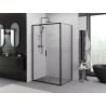 Mexen Exo плъзгаща се душ кабина 155 x 70 см, прозрачна, черна - 8151-155-070-70-00