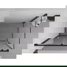 Mexen Exo плъзгаща се душ кабина 155 x 70 см, прозрачна, черна - 8151-155-070-70-00