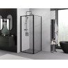 Mexen Exo-B Duo отваряща се душ кабина 80 x 80 см, прозрачна, черна - 814-080-080-70-00
