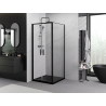 Mexen Exo-B Duo отваряща се душ кабина 90 x 90 см, прозрачна, черна - 814-090-090-70-00