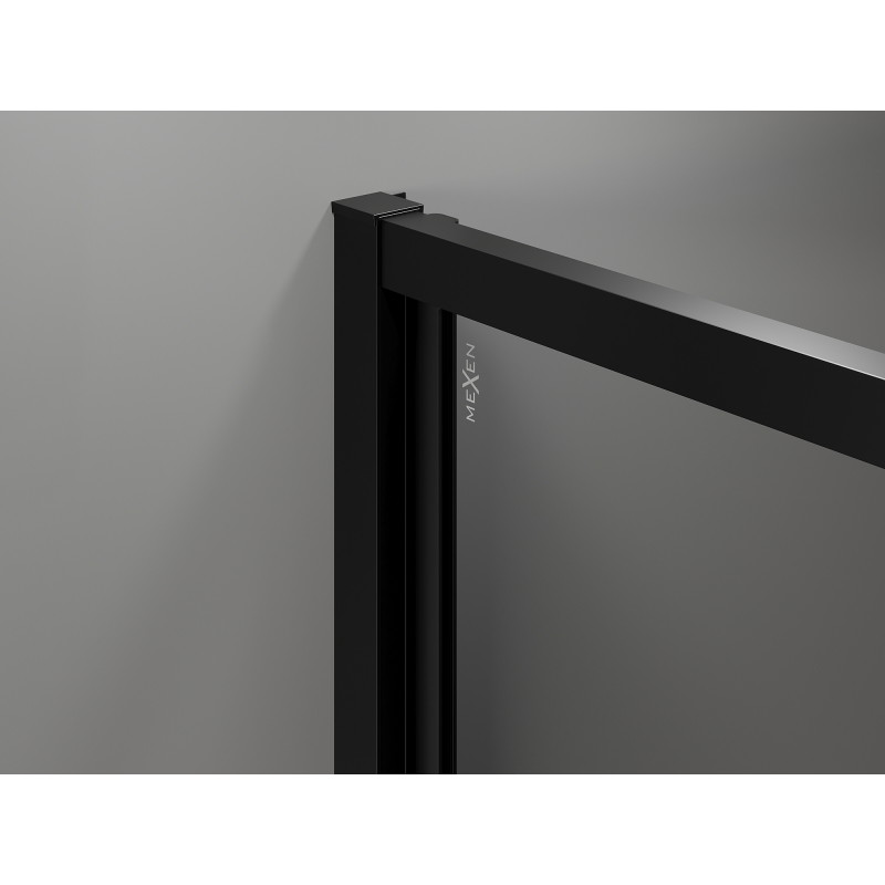 Mexen Exo-B Duo отваряща се душ кабина 90 x 90 см, прозрачна, черна - 814-090-090-70-00