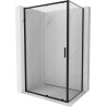 Mexen Exo-S плъзгаща душ кабина 90 x 75 см, прозрачна, черна - 8151-090-075-70-00