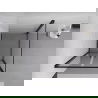 Mexen Exo отваряема душ кабина 100 x 100 см, прозрачна, черна - 814-100-100-70-00