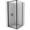 Mexen Exo-B Duo люлееща се душ кабина 100 x 100 см, прозрачна, черна - 814-100-100-70-00