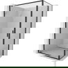 Mexen Exo душ кабина с отваряеми врати 70 x 95 см, прозрачна, черна - 8181-070-095-70-00