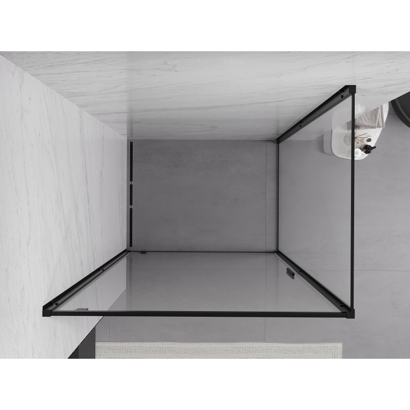 Mexen Exo-BR отваряема душ кабина 80 x 100 см, прозрачна, черна - 8181-080-100-70-00