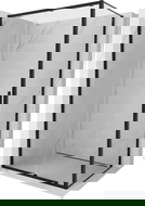 Mexen Exo плъзгаща се душ кабина 100 x 80 см, прозрачна, черна - 8151-100-080-70-00