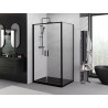 Mexen Exo-B Duo отворяема душ кабина 70 x 75 см, прозрачна, черна - 814-070-075-70-00