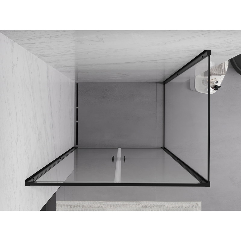 Mexen Exo-B Duo двукамерна душ кабина 80 x 85 см, прозрачна, черна - 814-080-085-70-00