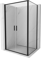 Mexen Exo-B Duo душ кабина с врати 100 x 85 см, прозрачна, черна - 814-100-085-70-00
