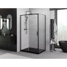 Mexen Exo-S плъзгаща се душ кабина 110 x 85 см, прозрачна, черна - 8151-110-085-70-00