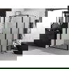 Mexen Exo душ кабина с отваряеми врати 80 x 70 см, прозрачна, черна - 814-080-070-70-00