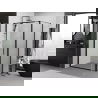 Mexen Exo душ кабина с отваряеми врати 80 x 70 см, прозрачна, черна - 814-080-070-70-00