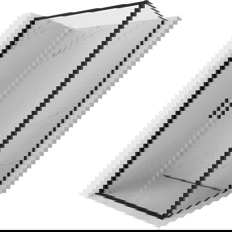 Mexen Exo душ кабина с отваряеми врати 80 x 70 см, прозрачна, черна - 814-080-070-70-00