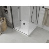 Mexen Lima сгъваем душ кабина 90 x 90 см, прозрачна, черна + корито Flat, бяло