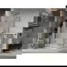 Mexen Лима сгъваем душ кабината 90 x 90 см, прозрачна, черна + плочка Flat, бяла - 856-090-090-70-00-4010B