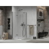 Mexen Lima сгъваем душ кабина 90 x 90 см, прозрачна, черна + корито Flat, бяло