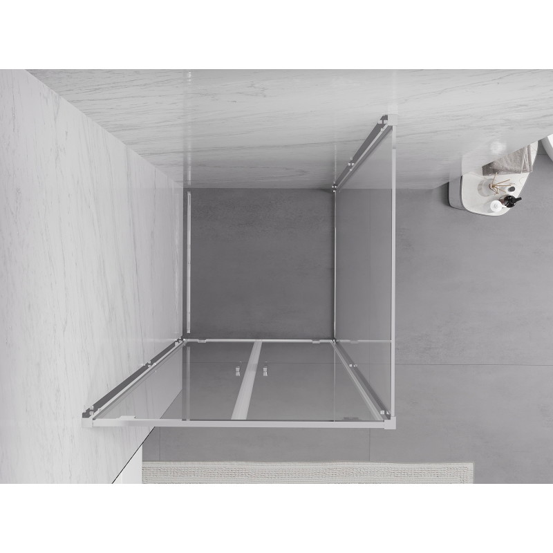 Mexen Exo-BR Duo отворяема душ кабина 70 x 70 см, прозрачна, хром - 8182-070-070-01-00