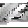Mexen Exo полуокръгла плъзгаща се душ кабина 80 x 80 cm, прозрачна, хром - 8131-080-080-01-00