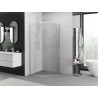 Mexen Exo-S полукръгла плъзгаща се душ кабина 80 x 80 см, прозрачна, хром