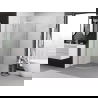 Mexen Exo полукръгла плъзгаща се душ кабина 70 x 70 cm, прозрачна, хром - 8131-070-070-01-00