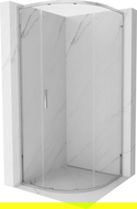 Mexen Exo полукръгла душ кабина плъзгаща 90 x 90 cm, прозрачна, хром - 8131-090-090-01-00