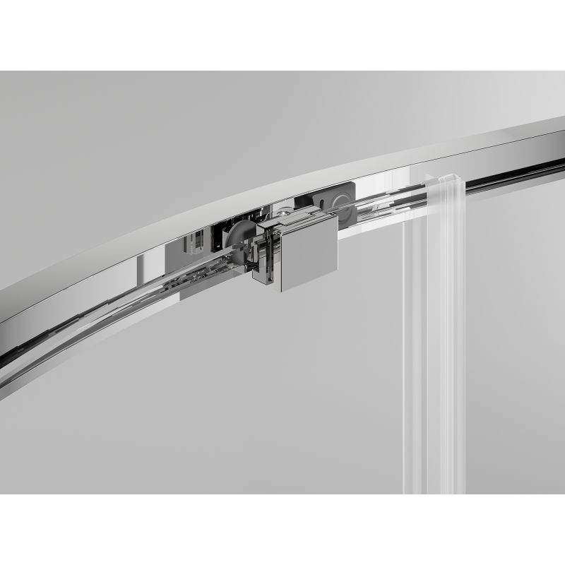 Mexen Exo полукръгла асиметрична плъзгаща се душ кабина 120 x 90 cm, прозрачна, хром - 8131-120-090-01-00