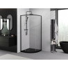 Mexen Exo-S плъзгаща се полукръгла душ кабина 80 x 80 см, прозрачна, черна