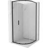 Mexen Exo кръгова плъзгаща душ кабина 90 x 90 см, прозрачна, черна - 8131-090-090-70-00