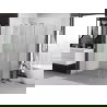 Mexen Exo душ кабина с люлееща се врата 80 x 70 см, прозрачна, хром - 8182-080-070-01-00