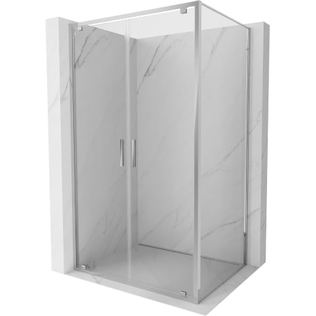 Mexen Exo душ кабина с люлееща се врата 80 x 70 см, прозрачна, хром - 8182-080-070-01-00