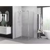 Mexen Exo душ кабина с люлееща се врата 80 x 70 см, прозрачна, хром - 8182-080-070-01-00
