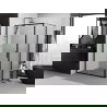 Mexen Exo Разтегляема душ кабина 120 x 95 см, прозрачна, черна - 8151-120-095-70-00