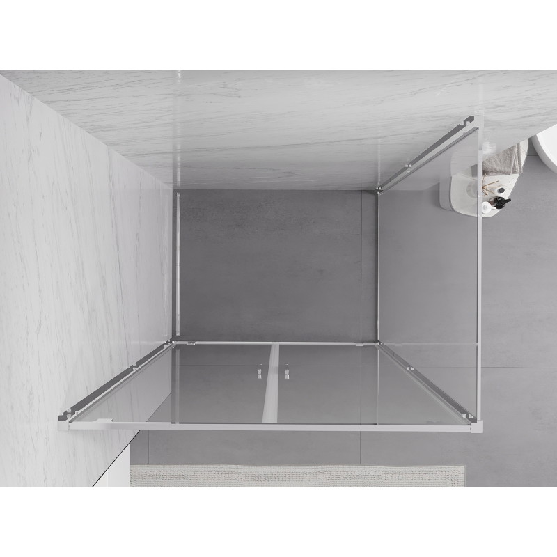 Mexen Exo-BR Duo завъртаща се душ кабина 70 x 75 см, прозрачна, хром - 8182-070-075-01-00