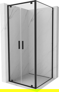 Mexen Exo сгъваема душ кабина 80 x 80 см, прозрачна, черна - 8182-080-080-70-00