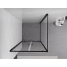Mexen Exo отваряема душ кабина 100 x 100 см, прозрачна, черна - 8182-100-100-70-00
