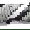 Mexen Exo душ кабина с въртяща се врата 80 x 70 см, прозрачна, черна - 8182-080-070-70-00