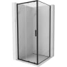 Mexen Exo плъзгаща се душ кабина 95 x 95 см, прозрачна, черна - 8151-095-095-70-00