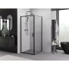 Mexen Exo плъзгаща се душ кабина 95 x 95 см, прозрачна, черна - 8151-095-095-70-00