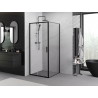 Mexen Exo-S плъзгаща се душ кабина 95 x 95 см, прозрачна, черна - 8151-095-095-70-00