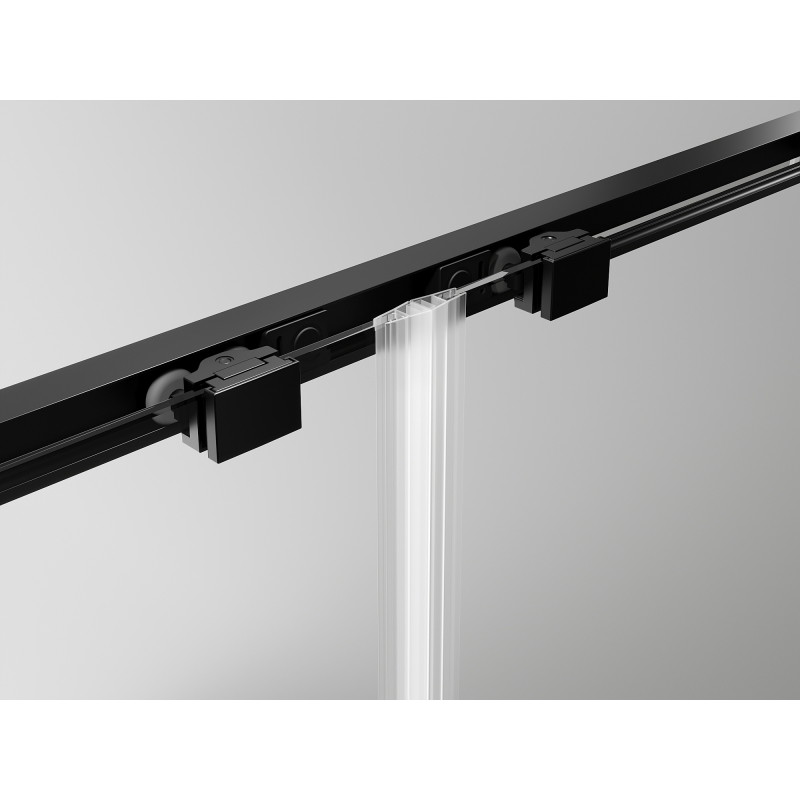 Mexen Exo-S плъзгаща се душ кабина 90 x 100 см, прозрачна, черна - 8151-090-100-70-00