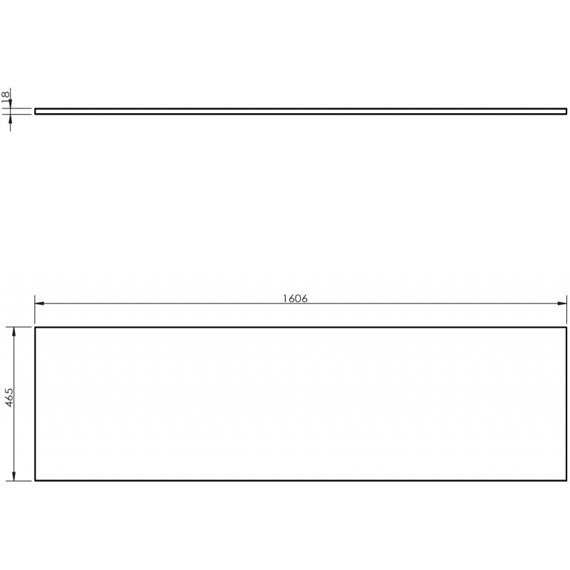 Mexen Uni плот за шкаф 170 cm, бял гланц - 91AXX-1704-464-18-00
