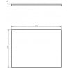 Mexen Uni плот за шкаф 60 cm, бял мат - 91AXX-0604-464-18-01