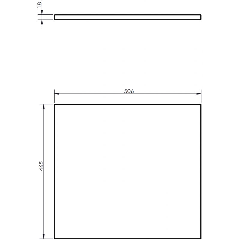Mexen Uni плот за шкафче 50 см, сив мат - 91AXX-0504-464-18-62