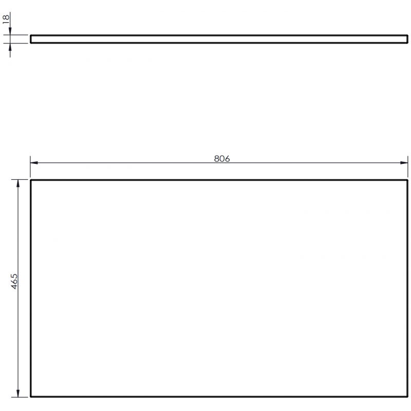 Mexen Uni плот на шкафче 80 см, сив мат - 91AXX-0804-464-18-62