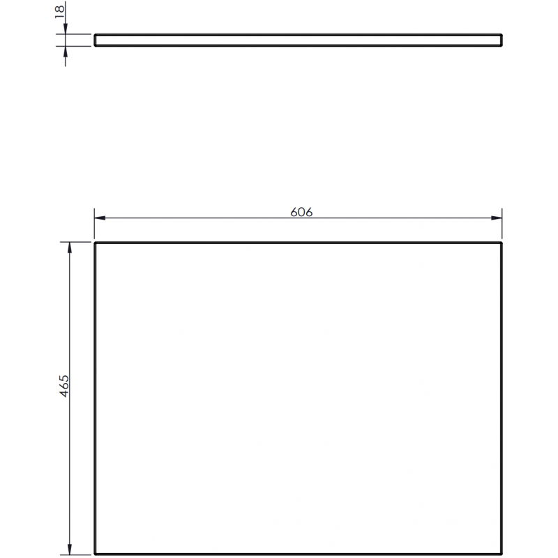 Mexen Uni плот за шкаф 60 см, графит мат - 91AXX-0604-464-18-66